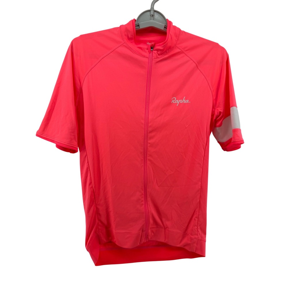 Rapha Core Cycling Jersey Mens Large Pink Short Sleeve Full Zip Road Bike